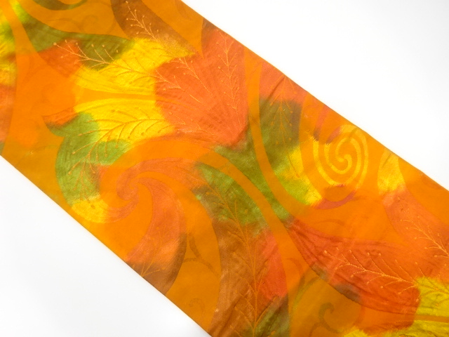 JAPANESE NAGOYA OBI / WOVEN FLORAL SARASA